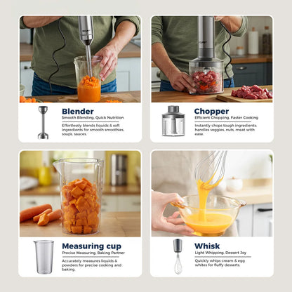 Blendzy 4-in-1 Hand Blender Set